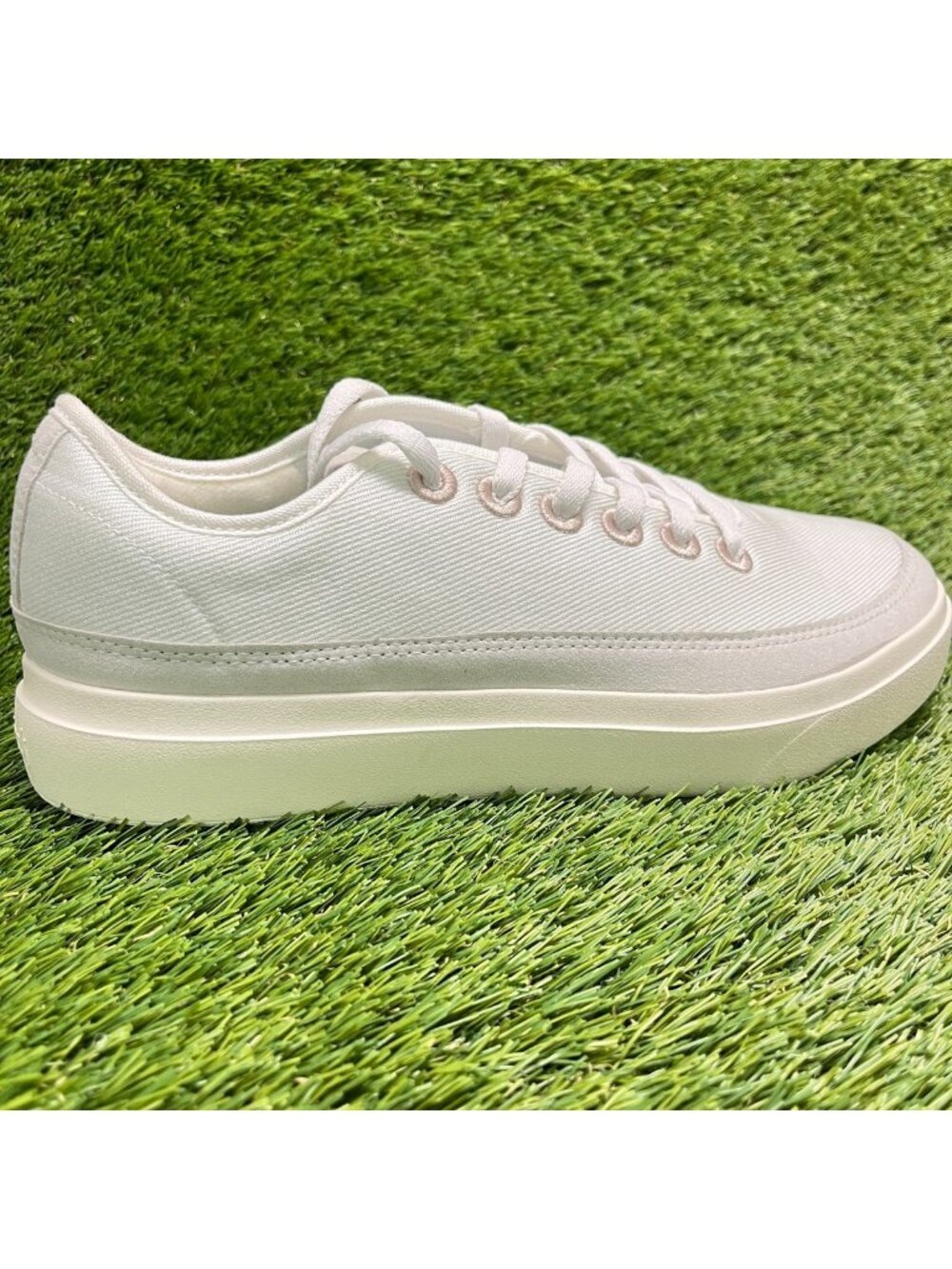 Allbirds Canvas Piper 2 Womens Size 11 White Athletic Running Shoes Sneakers